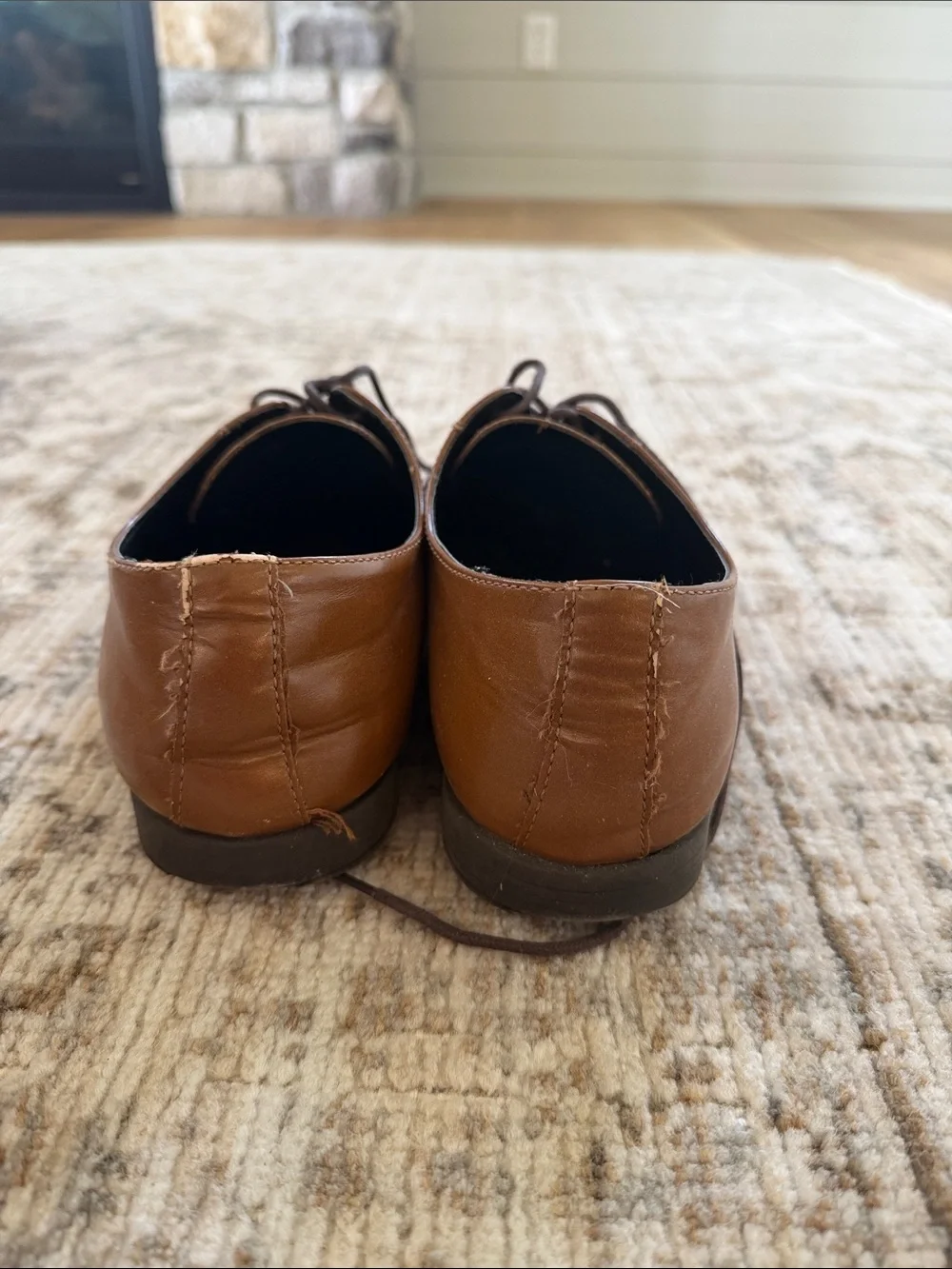 Abound Men's Cognac Leather Oxfords
